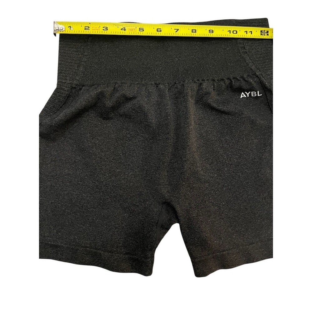 AYBL Biker Shorts Womens‎ S Black Seamless High Waisted Workout Activewear - Picture 5 of 7